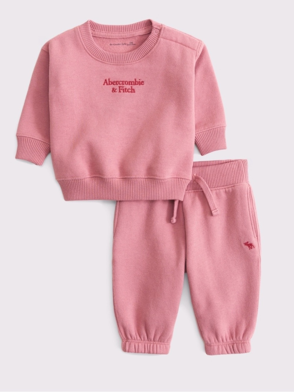 Abercrombie & Fitch Baby Pink Sweatshirt & Jogger Set